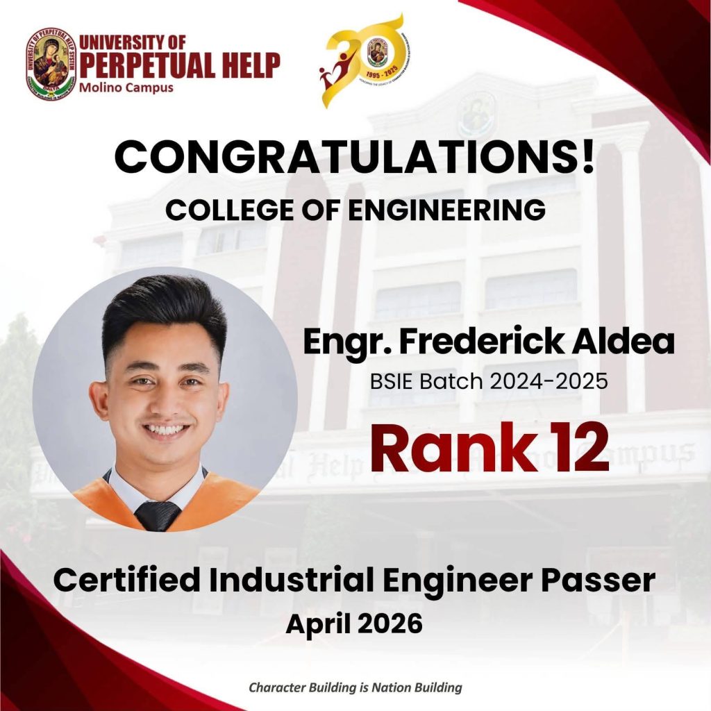 CERTIFIED INDUSTRIAL ENGINEER PASSER APRIL 2026 - MOL